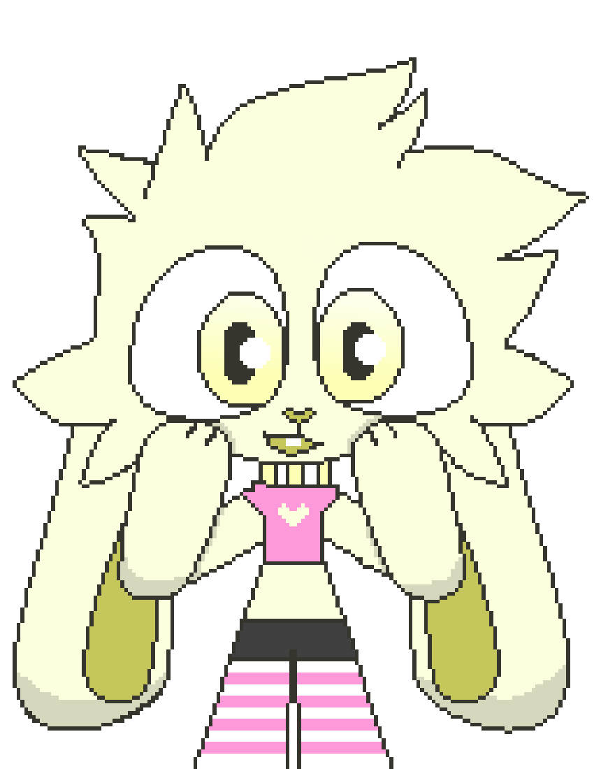 A different pixel art bunny image (revealed).